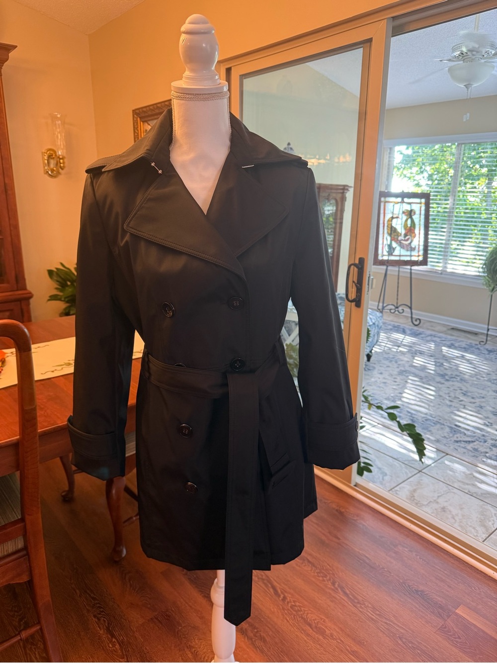 NWOT Calvin Klein Double Breasted Trench Coat with Belt , Size Small